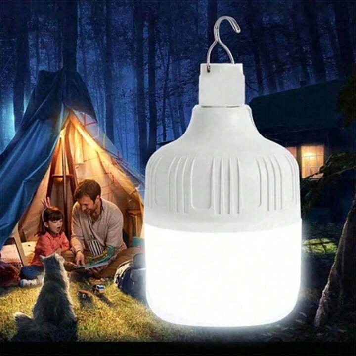 Lâmpada Led Emergência Potente Recarregável Usb Bivolt 80w
