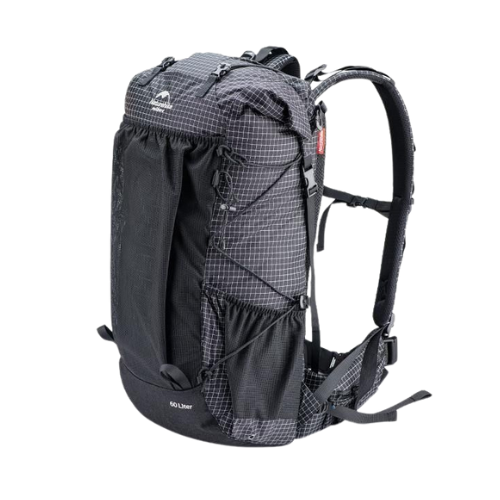 Mochila de caminhada impermeável Naturehike Rock 60+5l, cor: preto, design de tecido, 60l