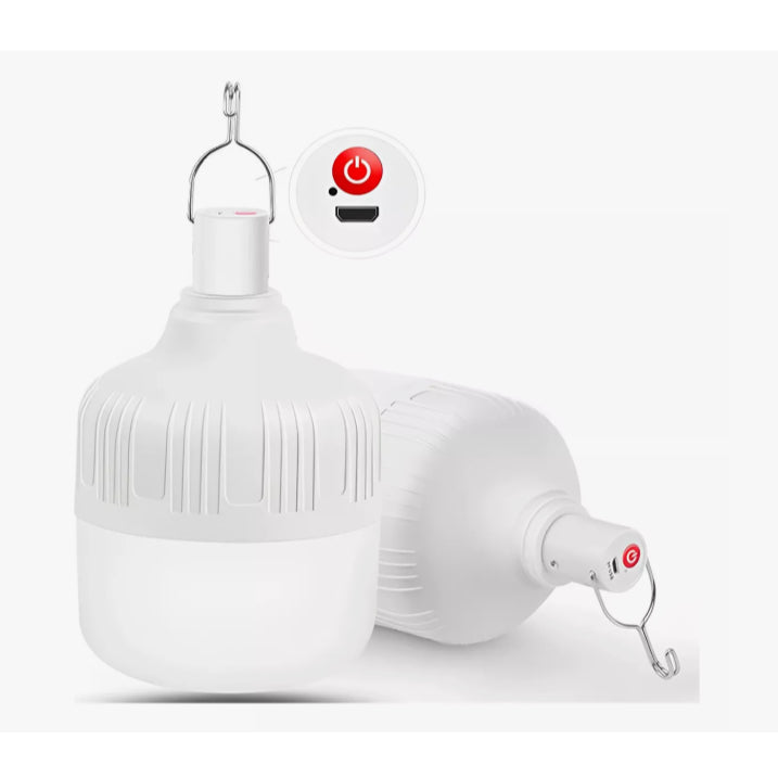 Lâmpada Led Emergência Potente Recarregável Usb Bivolt 80w